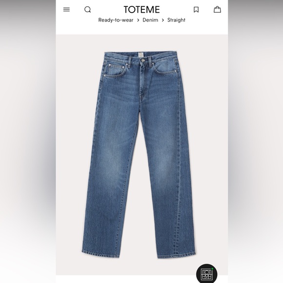 Toteme twisted seam denim washed blue - Picture 5 of 5